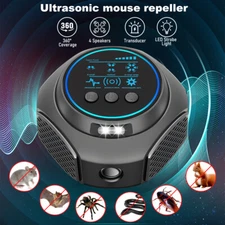 Ultrasonic Repellent 360° Electronic Control Pest Rat Cat Mice Rodent Repeller-