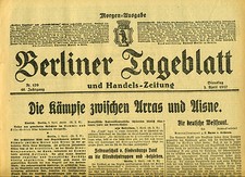 1917 BERLIŃSKI DZIENNIK WOJNY ŚWIATOWEJ Walki między Arras i Aisne