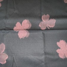 Vintage fabric Beautiful 44  X 1 Yard printed In Japan Black/floral  20