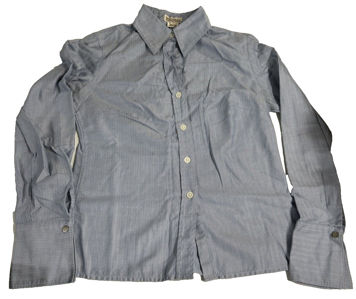 Michael Kors Boys Shirt 6 Button Long Sleeve Blue