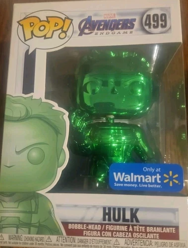 Funko Pop! Vinyl: Marvel - Hulk Green Chrome Walmart Exclusive #499 Brand New