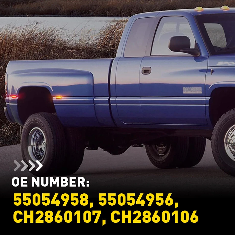 4-40X LED Side Marker Front Rear Lights For 1994-2002 Dodge Ram 1500 2500 3500 H - Image 2 of 4