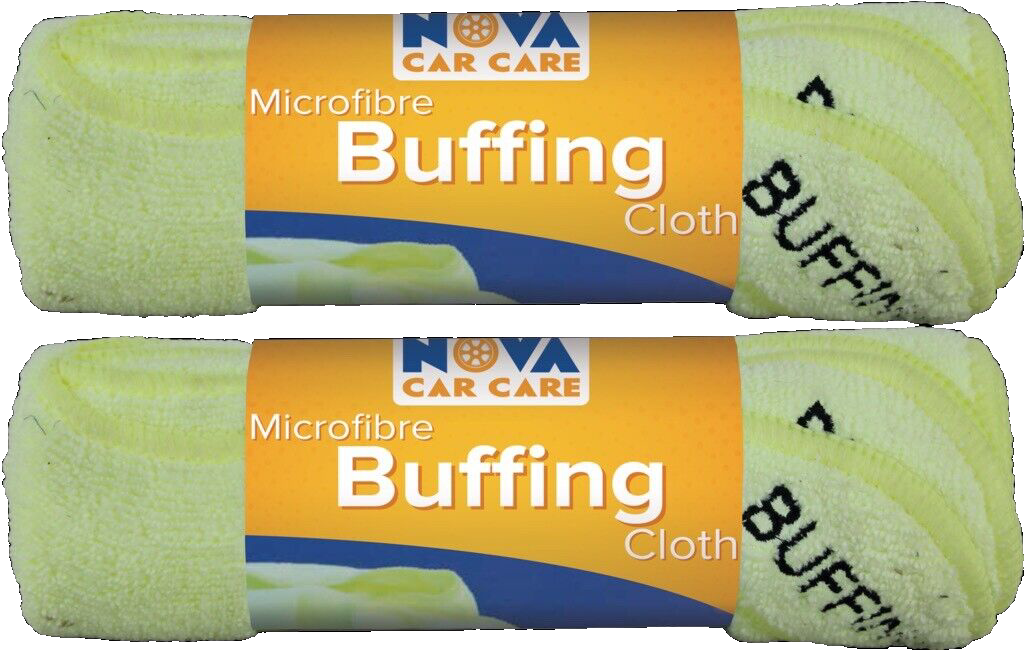 4x Nova Car Van Bike Soft Microfibre Car Wax Buffing Waxing Shine Cleaning Cloth