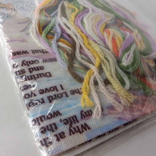 Vtg. 1998 Sunset Dimensions Footprints "Walk With Me" Crewel Embroidery 12"×16" - 第 3/5 張圖片