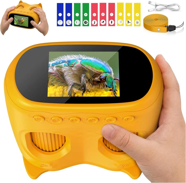 1000X Mikroskop FüR Kinder Taschenmikroskop Digital: 2-In-1 Handmikroskop Und Te-image