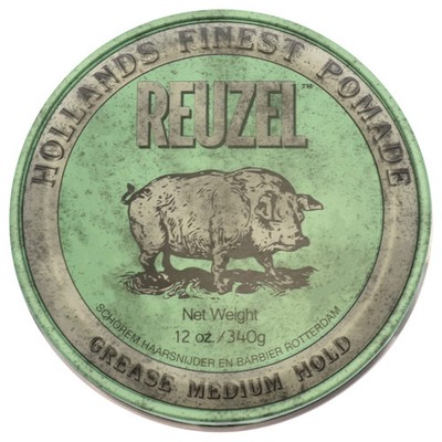 Reuzel Green Grease Medium Hold Pomade by Reuzel for Men - 12 oz Pomade