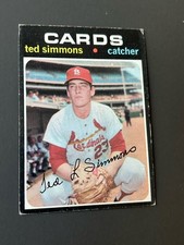 1971  TOPPS BASEBALL #117 Ted Simmons HOF Rookie EX St Louis Cardinals Brewers