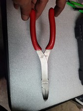 Snap On Tools 411cf 11 Red Long 35 Degree Bent Needle Nose Pliers Usa