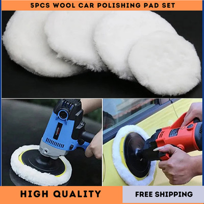 5-teiliges Auto Polierscheiben-Pads-Set Wollmopp-Set für Bohrer Polierer A8H