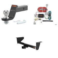 CURT Tow Cargo Package Trailer Hitch, Wiring Harness, 45056 2in Ball Mount 13800