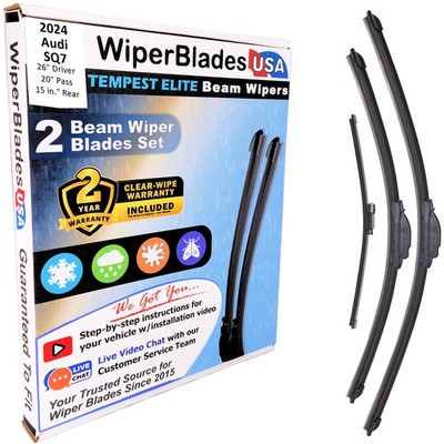 For 2024 Audi SQ7 Wiper Blades w/2yr Warr Set/3 w/Rear Windshield Wipers