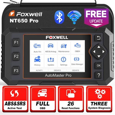 Foxwell NT650 Pro Bidirectional ABS SRS OBD2 Scanner Diagnostic Tool Oil Reset