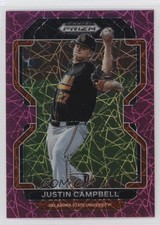 2022 Panini Prizm Draft Picks Neon Pink Velocity Justin Campbell #PDP37 0ug5