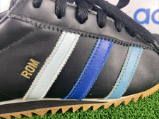 Adidas Originals Rom OG SPZL Core nere, tinta cielo, blu royal scarpe da ginnastica da uomo UK 9