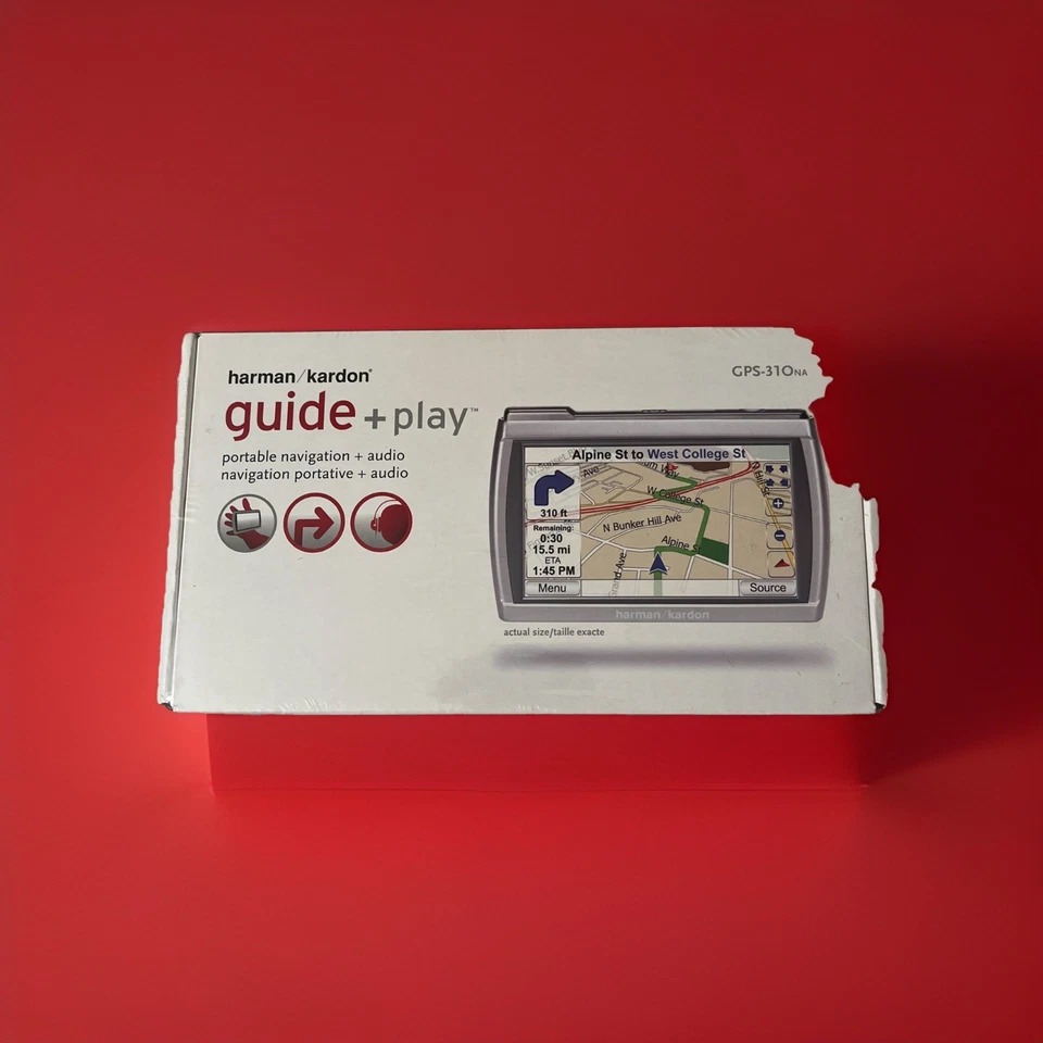 Harman Kardon GPS-310NA Silver/Black Portable 4 in Touch Screen GPS Navigator - Image 2 of 4