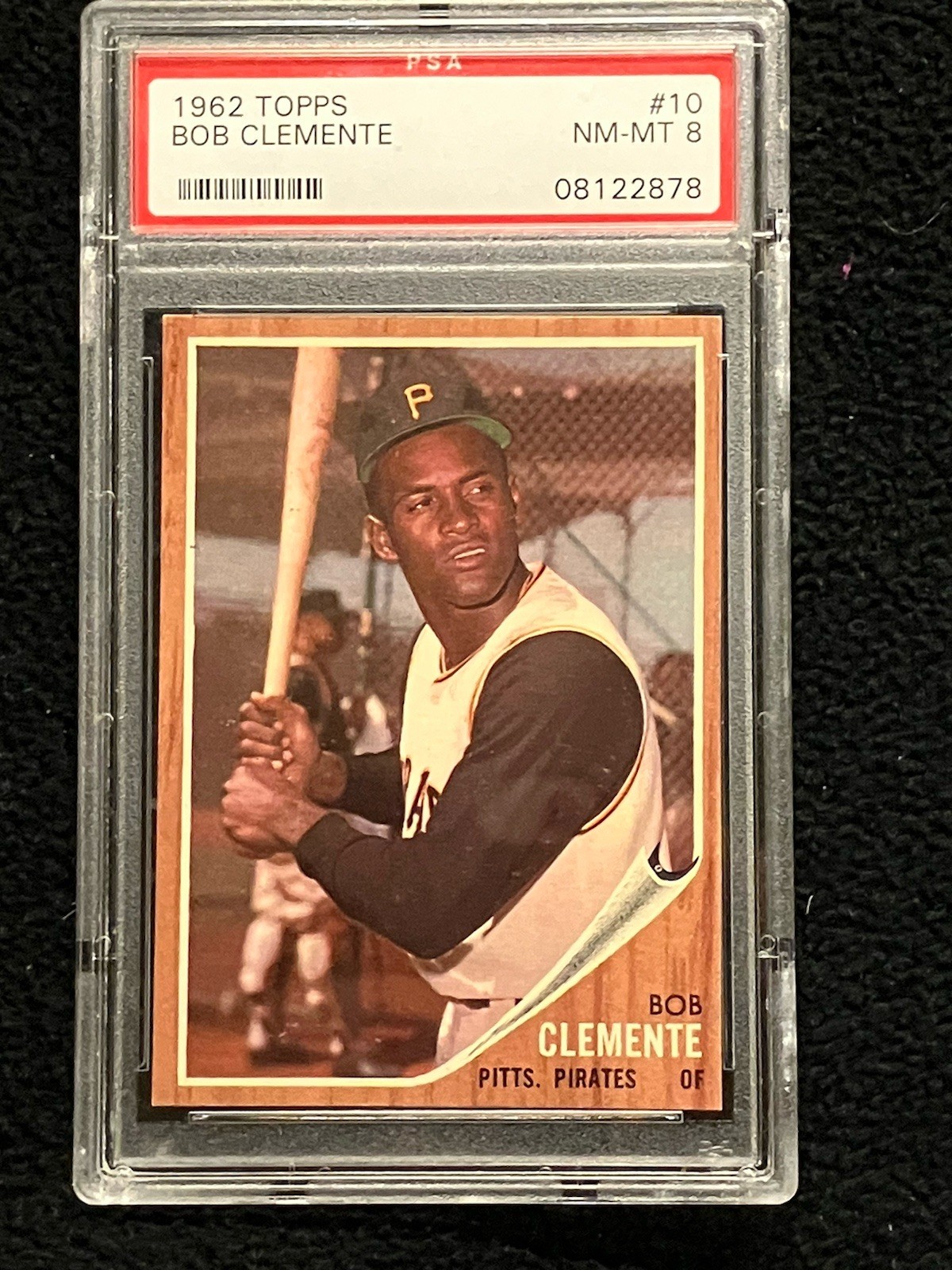 1962 Topps #10 Bob Roberto Clemente Pittsburgh Pirates HOF PSA 8 NM-MT
