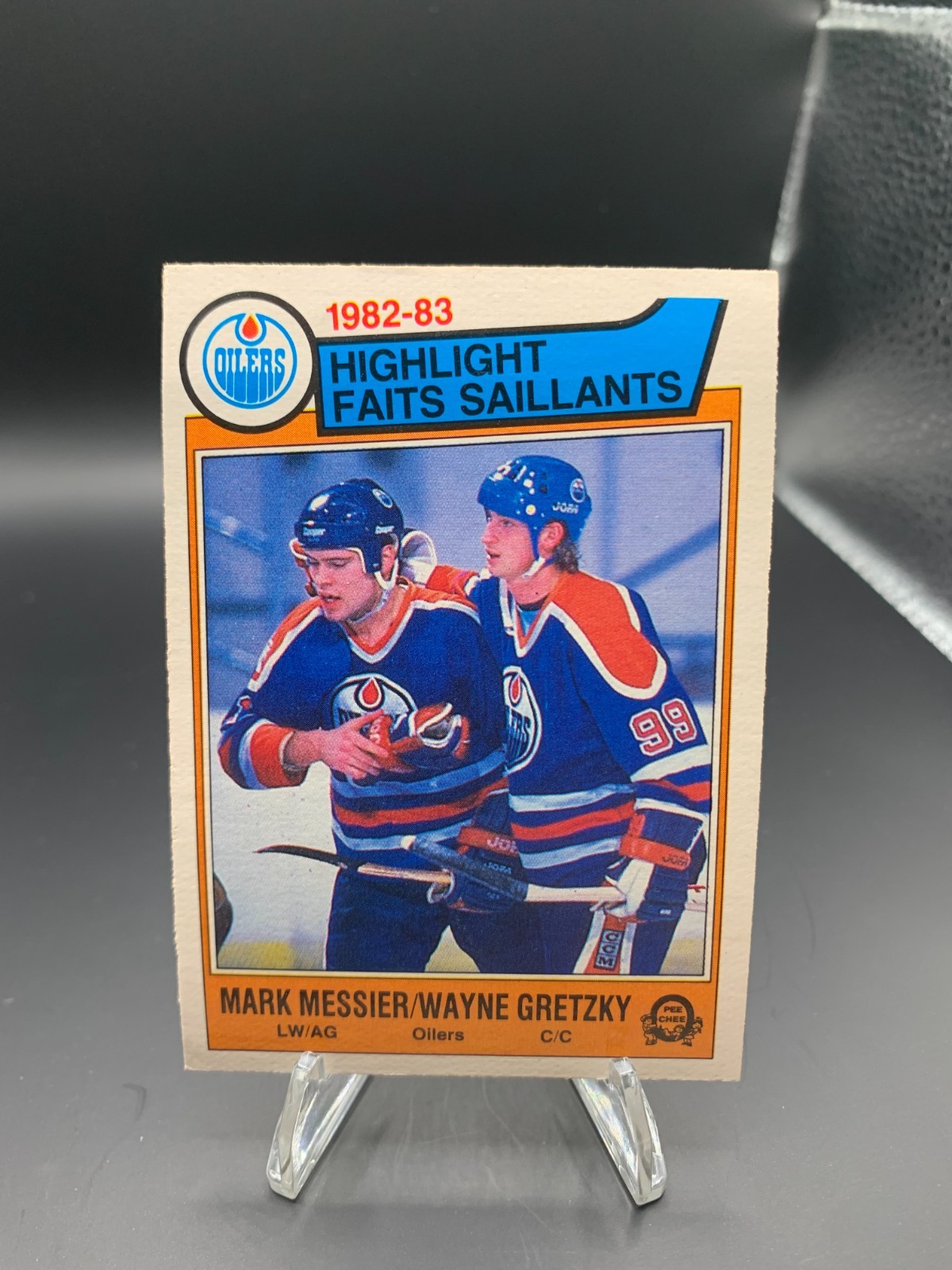 1983 O-Pee-Chee Wayne Gretzky Mark Messier Highlight Faits Saillants No. 23
