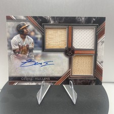 2022 Topps Museum Swatches Triple Relic Auto Cedric Mullins #SWTRA-CM /99