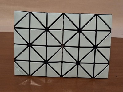BAO BAO ISSEY MIYAKE Bifold Card Case Holder Two Tone Light Blue/Green