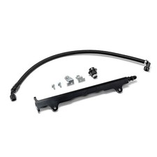 Ams Black Fuel Rail Kit W Pulsation Dampener For 2008-15 Mitsubishi Evo X