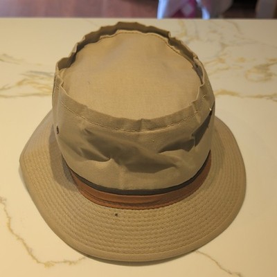 Young An Hat Company Men's Beige Solid Safari Hat Style, Size L