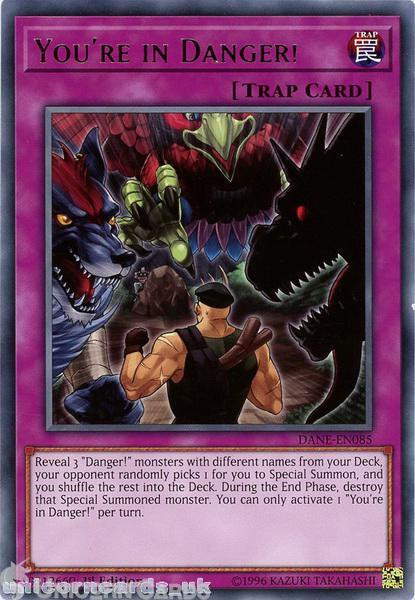 DANE-EN085 You're in Danger! Rare 1st Edition Mint YuGiOh Card
