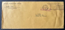 AtoZ. 1959 Seward Alaska Penalty Official Mail to Michigan