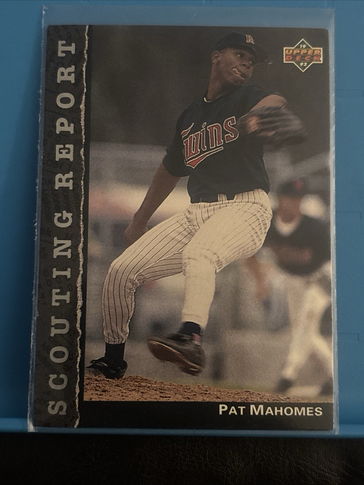 Pat Mahomes Minnesota Twins 1992 Upper Deck Scouting Report Rookie Card #SR16