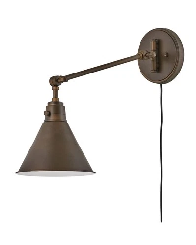 Hinkley Lighting 3690 Arti 10" Tall Hardwired or Plug-In Wall - Heritage Brass / - Picture 7 of 12