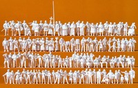 Preiser Figuren Unbemalt 1:87 Mittelaltermarkt 125 Figuren H0 16359