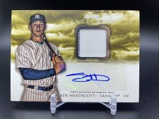 2013 Bowman Inception Slade Heathcott Auto Patch #AR-SH NY Yankees pinstripe