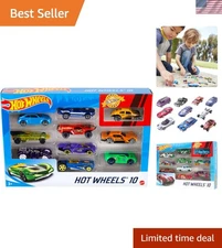 Exclusive 10-Pack of 1:64 Scale Hot Wheels Cars - Perfect for Play & Collecting