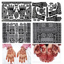 Henna tattoo kit,Indian Temporary Tattoo Stencils Glitter Airbrushing Diy Hen...