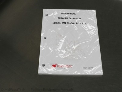 Wacker Neuson 2702 RD, 3602 RD Force Crawler Excavator Operator's Manual Book