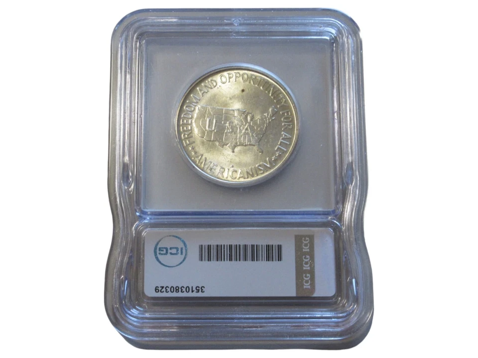 1954 D WASHINGTON CARVER COMMEMORATIVE HALF ICG MS 65 - Image 2 of 2