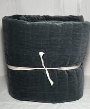 West Elm Velvet Channel Pick Stitch Quilt ~ F...