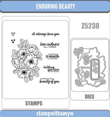ENDURING BEAUTY Cutting Dies and Stamps Scrapbook Greeting Card Handmade