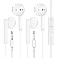 2 Pack Wired Earbuds inEar Headphones, Wired Headphones with 3.5mm Earphones ...