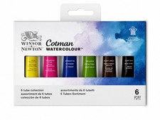 Winsor Newton Cotman Watercolour Paint Set 6 x 8ml Tubes Brand New