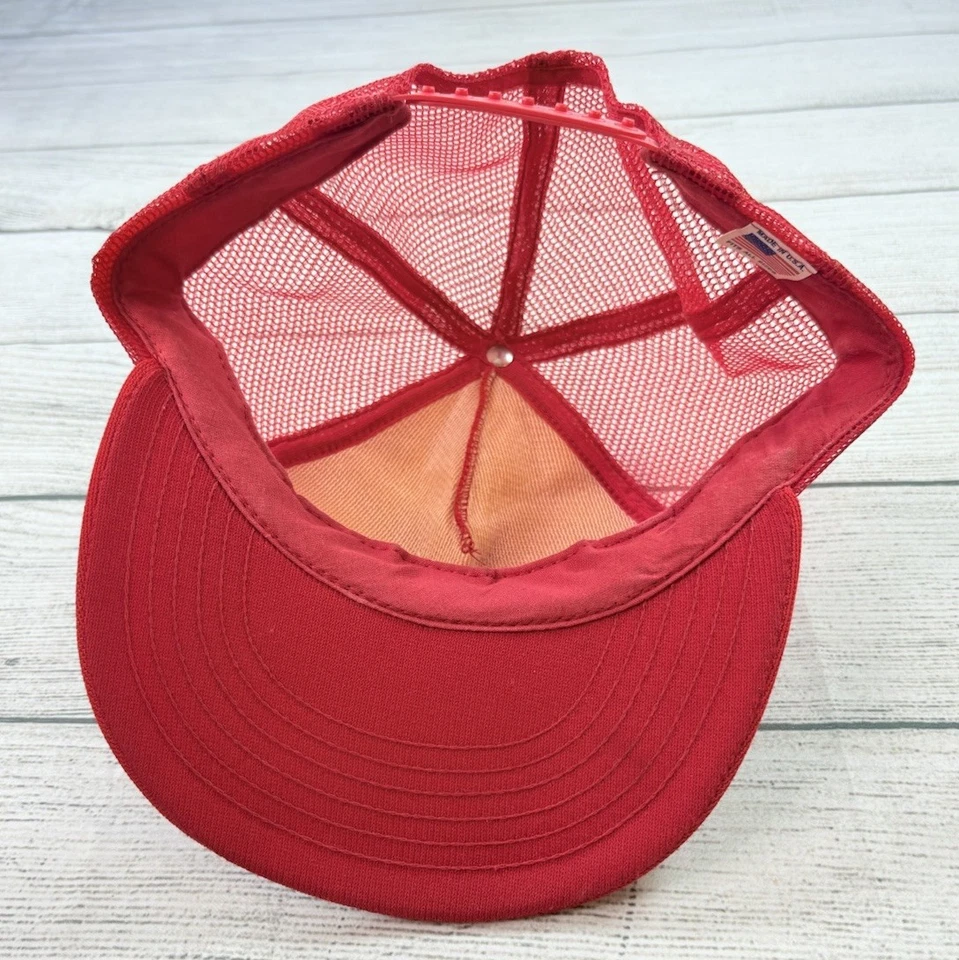 VINTAGE Shell Hat Oil Gas Trucker Mesh Cap Snapback 90's MADE IN USA - Image 3 of 4