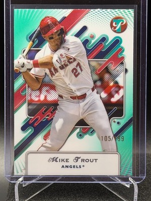 Mike Trout 2025 Topps Pristine Aqua Pristine Refractor #105/199 - Angels
