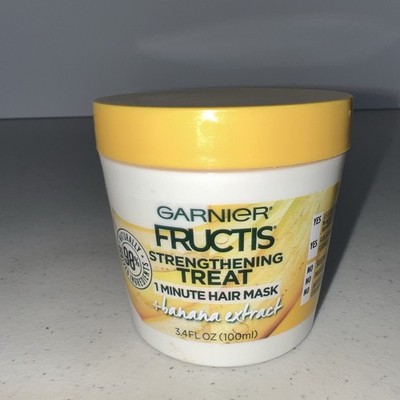 Garnier Fructis Strength Treat 1 Minute Hair Mask with Banana Extract 3.4 Fl Oz