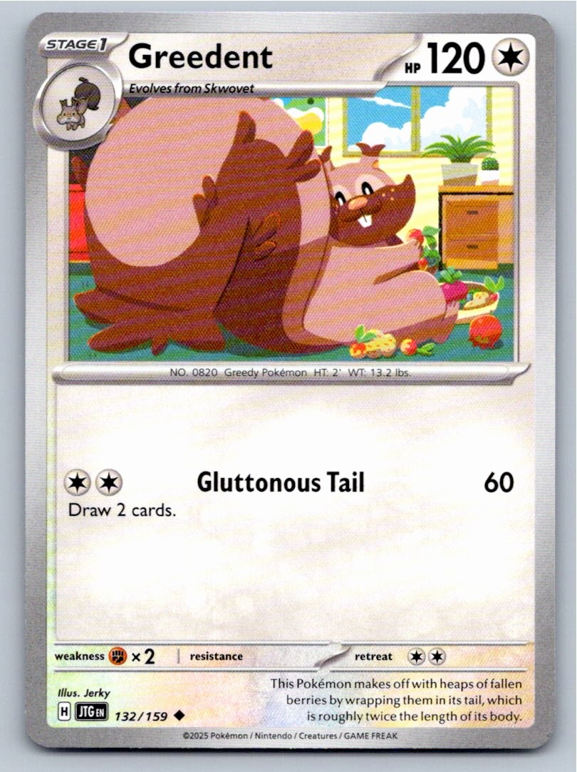 2025 POKEMON GREEDENT JOURNEY TOGETHER 132/159 UNCOMMON NM A28203 FREE S&H
