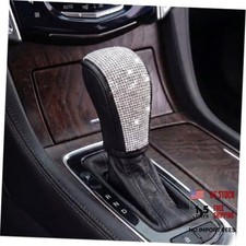 Bling Car Gear Shift Cover, Leather Anti-Scratch Automotive Shift Lever White