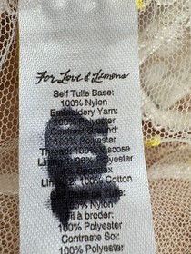 For Love & Lemons Skivvies Sugar Plum Thong Daisy Embroidered Bodysuit Sz S NEW