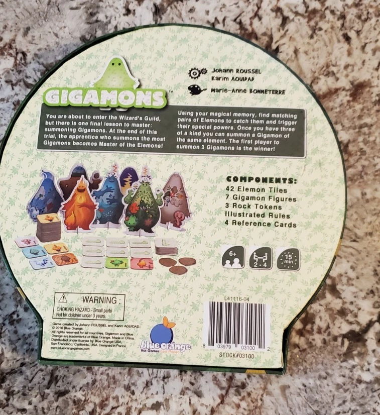 The Quest for Magical Elemons Gigamons, Kids Memory Game by Blue Orange - Image 2 of 3