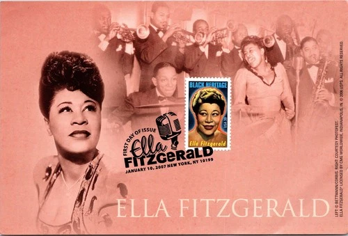 Dr Jim Stamps Maximum Card Black Heritage 39C Ella Fitzgerald Fdc