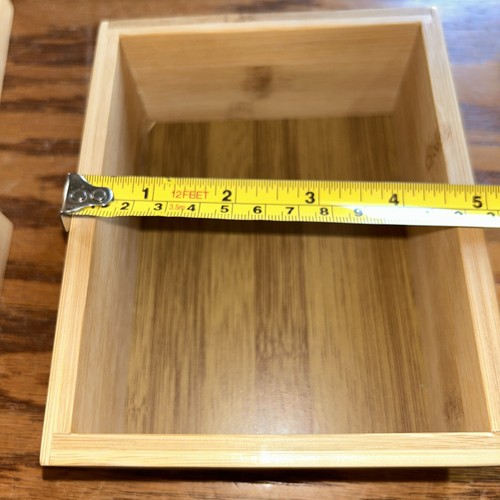 6pcs Bamboo Drawer Organizer Set Wood Storage Containers for Kitchen Bathroom - Picture 5 of 9