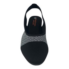 Bernie Mev Alexa Slingback Flats, Black Silver Comfort Everyday Shoes NWB.