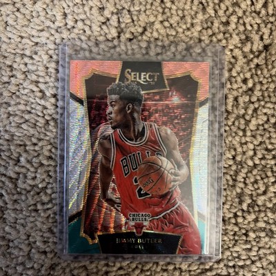 2015-16 Panini Select Jimmy Butler Red Silver Green Prizm Parallel #45 Bulls SP